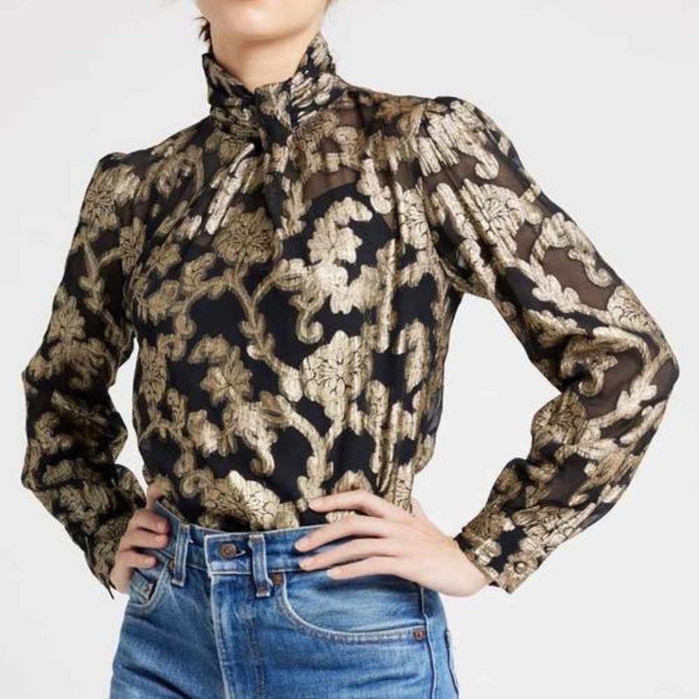 NWT Mille Resort Charlotte Floral Blouse